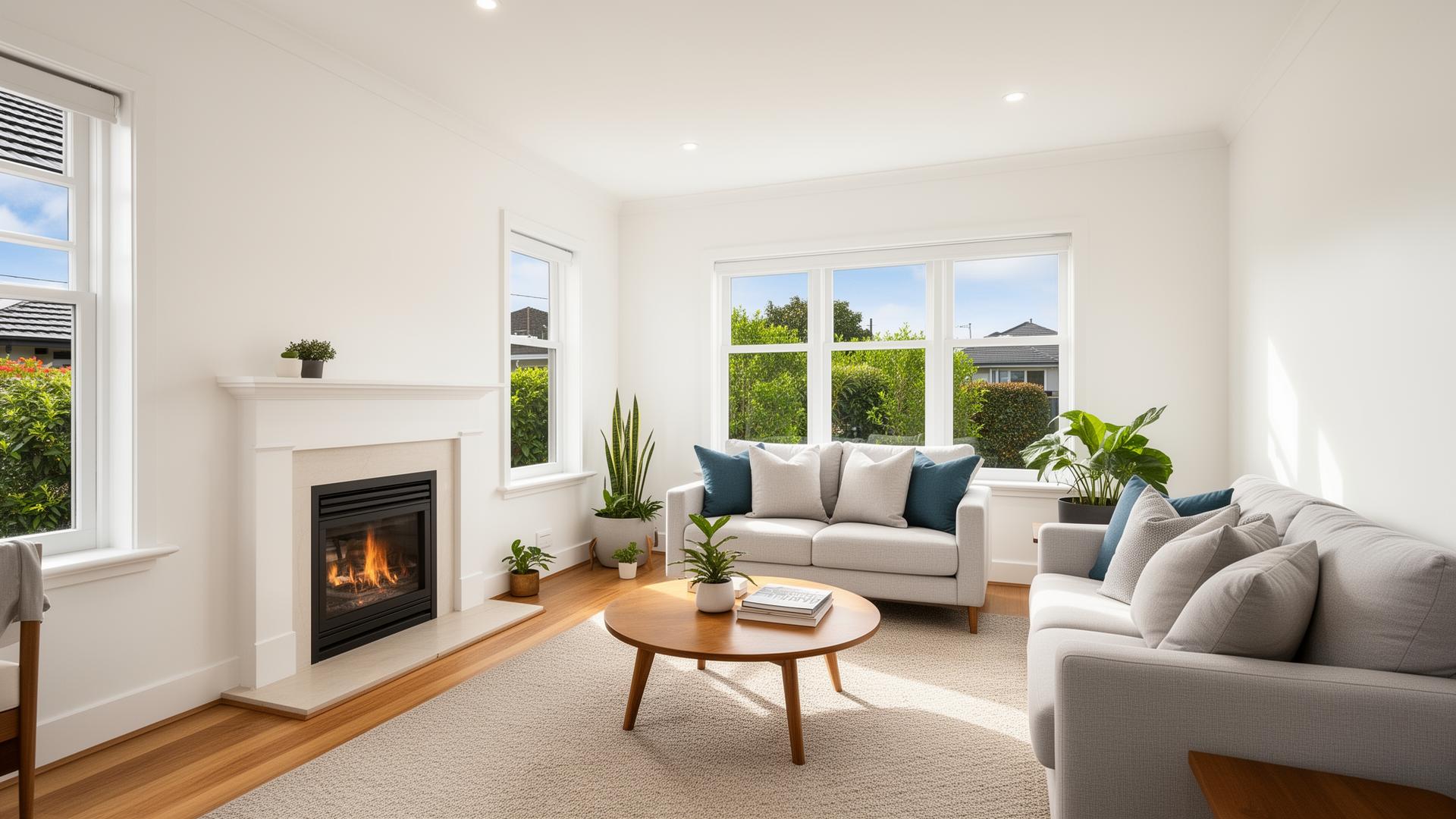 Painter working on an interior wall