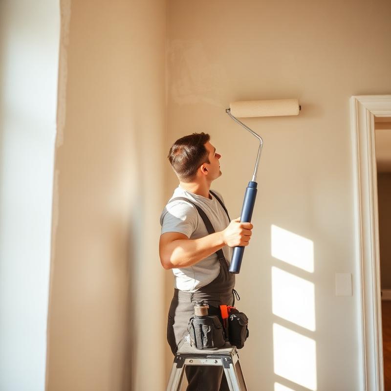 Professional painter at work